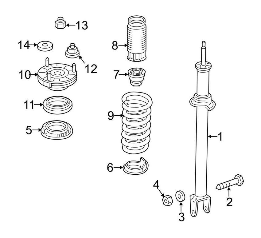 Mercedes Coil Spring Insulator - Upper 2313230267